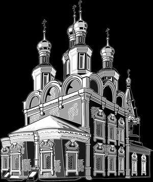 Храм - картинки для гравировки